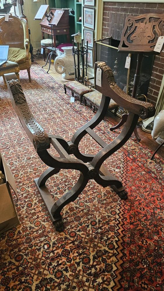Savonarola Curule Wood Chair (1 of 3)