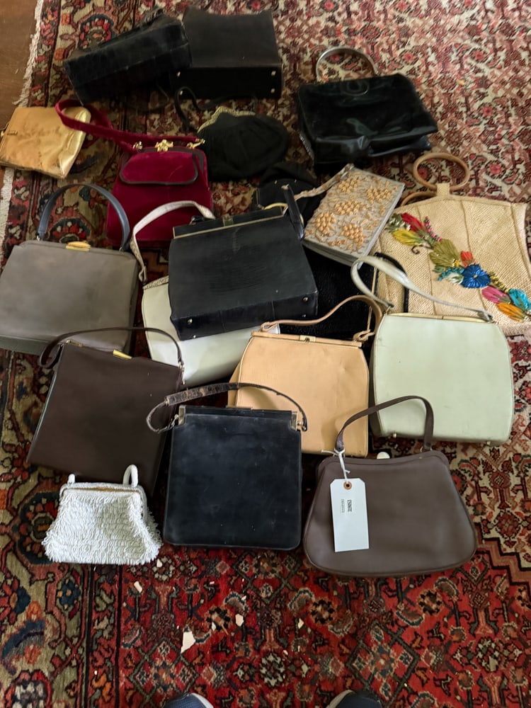 Group of Assorted Purses: Group of assorted purses, approximately (20). NOTE: Item to be picked up at 64 East 80th St., New York, NY. Deadline for pick-up is July 31st. Please call our front desk at 978-927-2223 to schedule