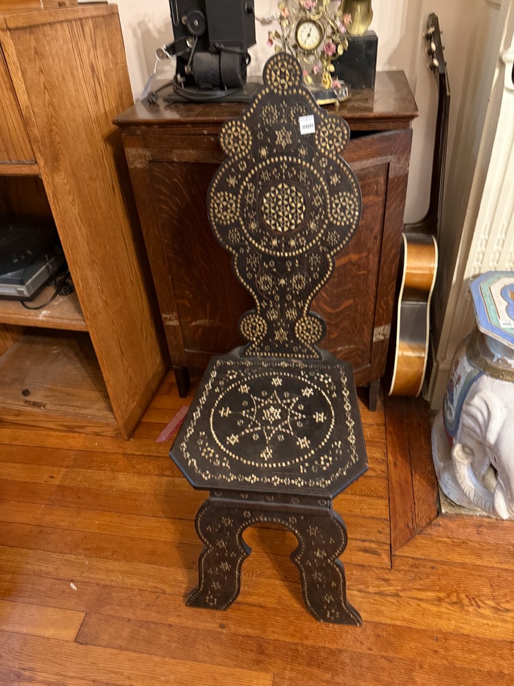 Syrian Inlaid Chair (1 of 4)
