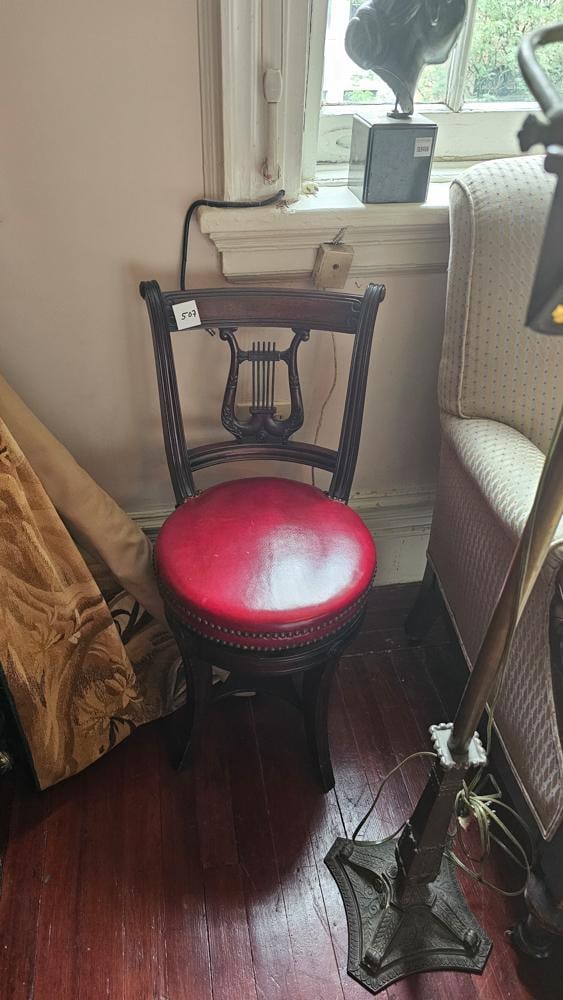 Duncan Phyfe Mahogany Piano Stool (1 of 1)