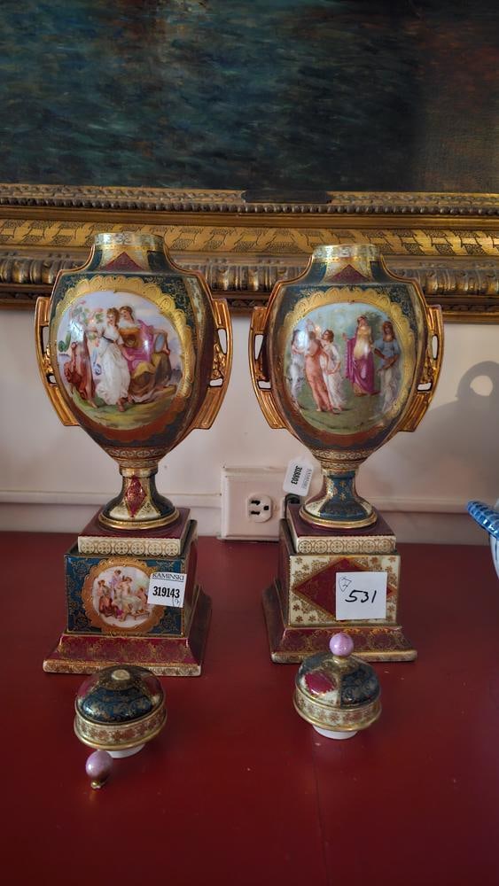 Pair of Royal Vienna Vases (1 of 1)