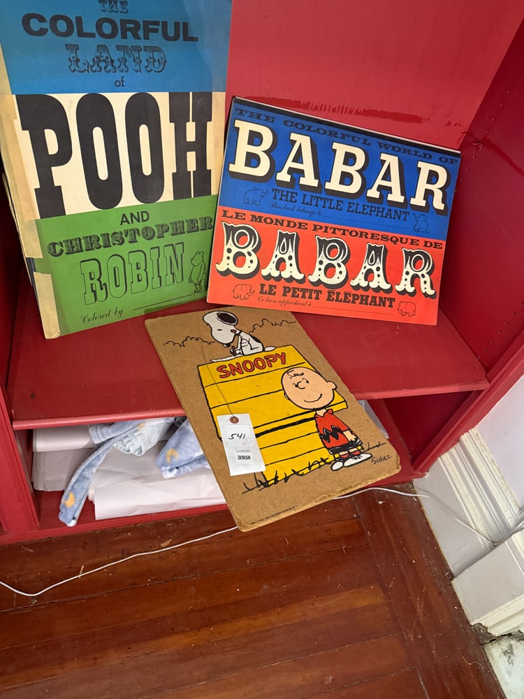 Coloring Books and Snoopy Bulletin Board: Coloring books and Snoopy bulletin board. NOTE: Item to be picked up at 64 East 80th St., New York, NY. Deadline for pick-up is July 31st. Please call our front desk at 978-927-2223 to schedule