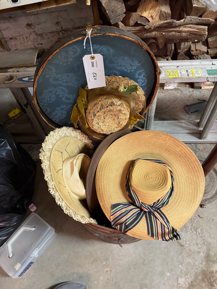 Antique Hats in Box: Antique hats in box. NOTE: Item to be picked up at 62 East 80th St., New York, NY. Deadline for pick-up is July 31st. Please call our front desk at 978-927-2223 to schedule pick-up.