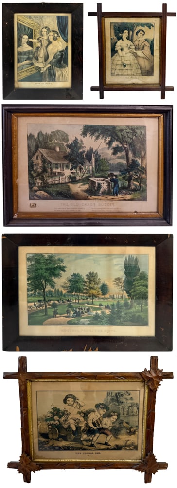 Currier and Ives Prints: Currier and Ives prints, group of (5). NOTE: Item to be picked up at 62 East 80th St., New York, NY. Deadline for pick-up is July 31st. Please call our front desk at 978-927-2223 to schedule pick-up.