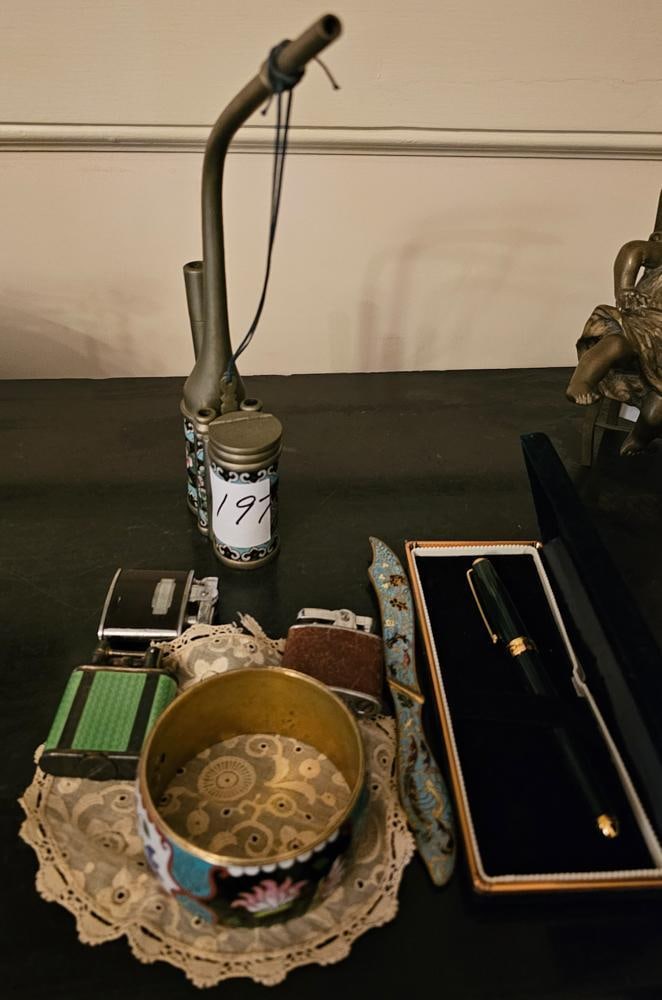 Group of Enamel Pieces, Lighters, Bracelet, etc. (1 of 1)