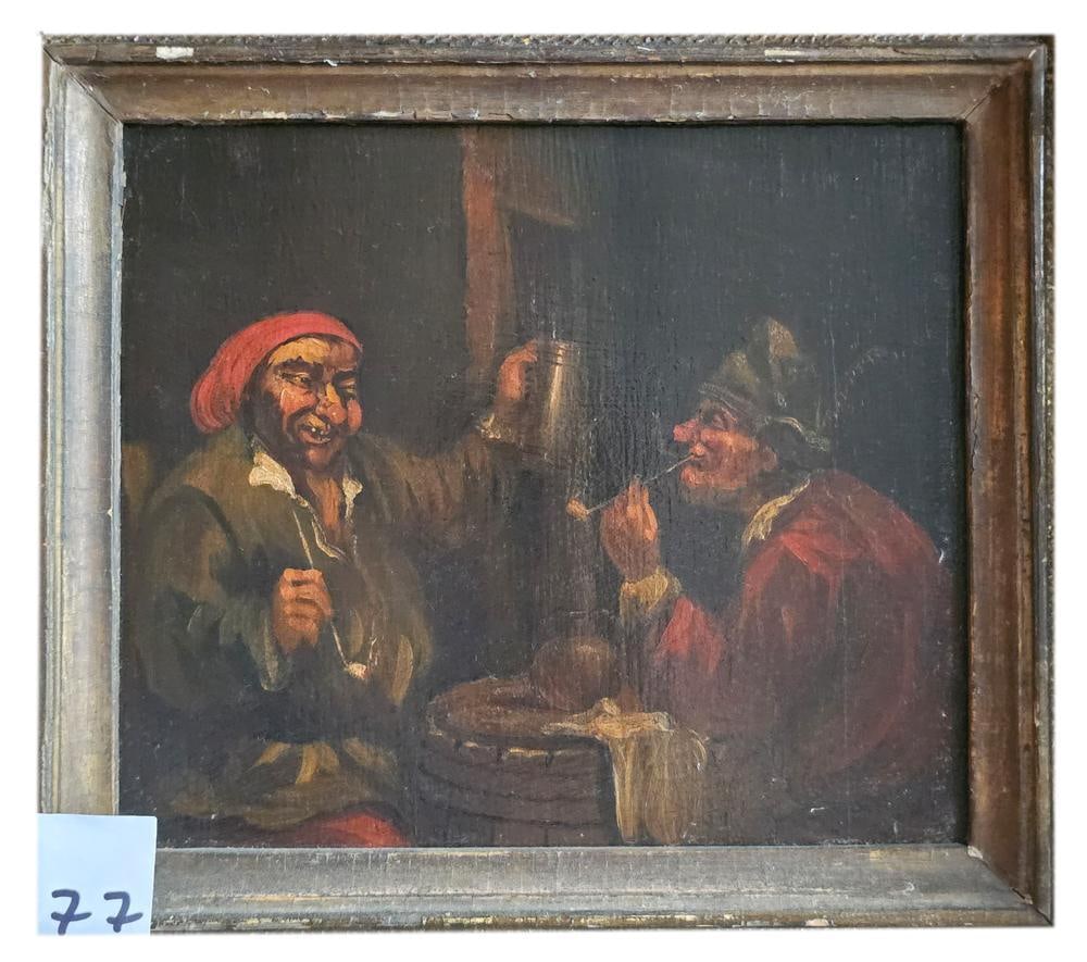 Pub Scene, Oil on Panel (1 of 4)