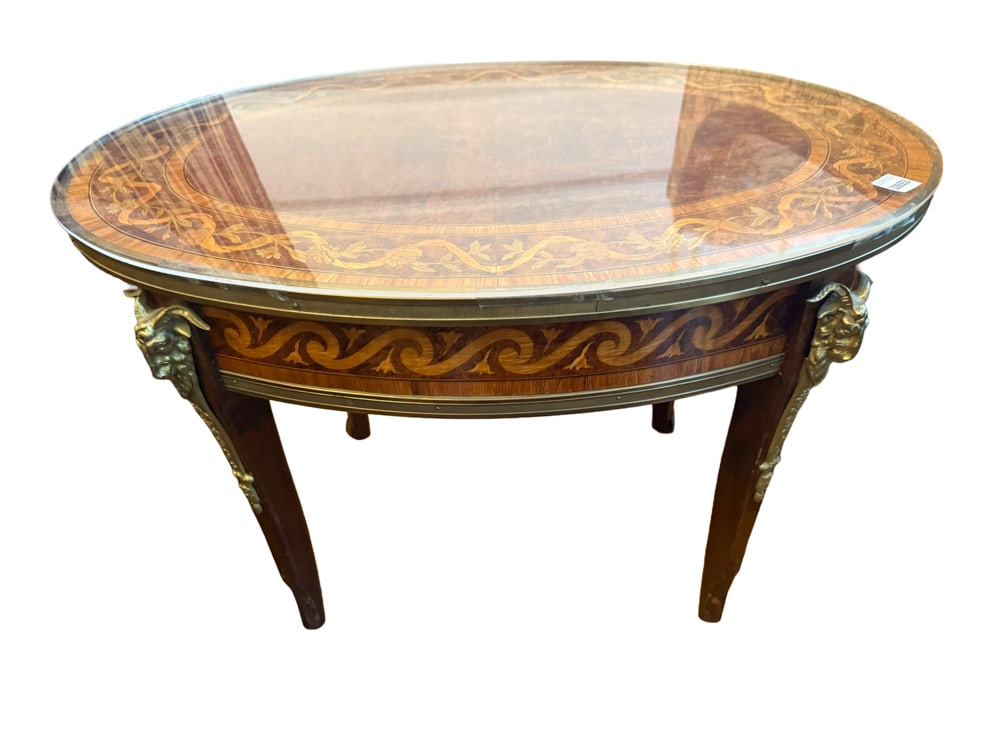 French Inlaid Oval Table (1 of 4)