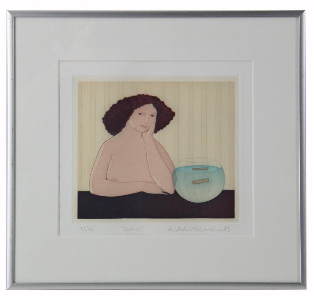 Andrew Stevovich, "Claire", Color Etching and Aquatint (1 of 6)