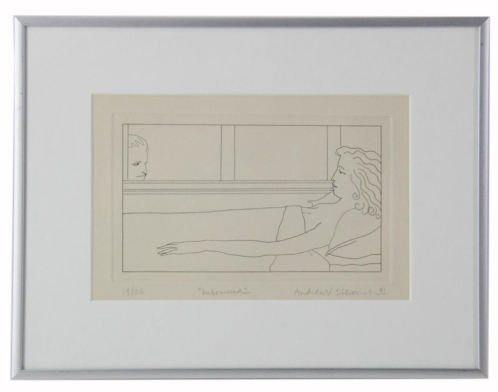 Andrew Stevovich, "Insomnia", Etching and Aquatint (1 of 8)