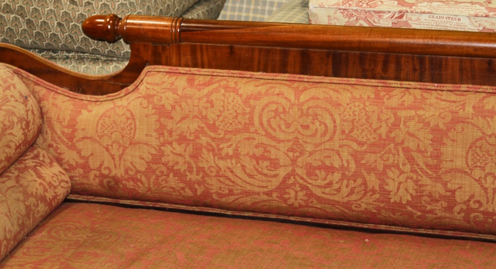 Late 19thC Walnut Empire Sofa - 4