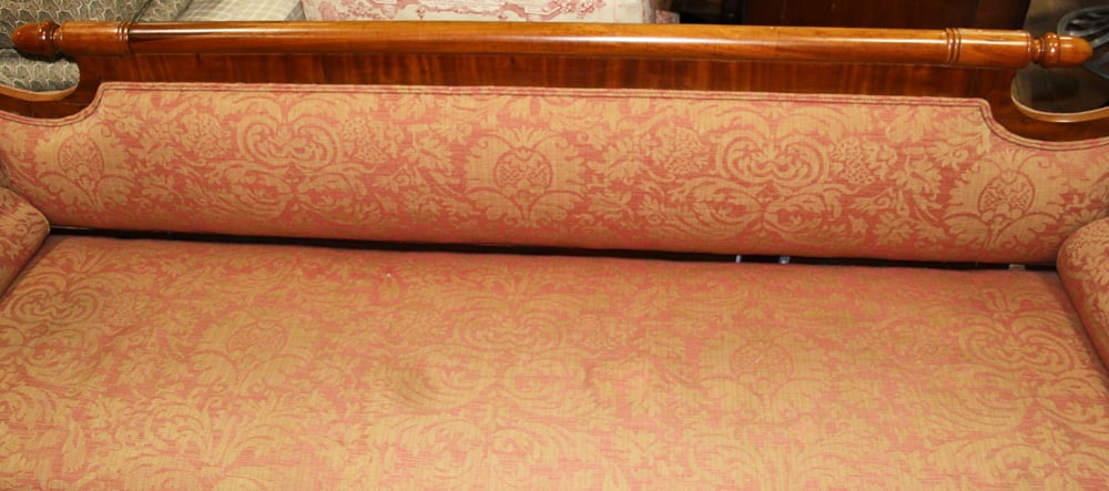 Late 19thC Walnut Empire Sofa - 6