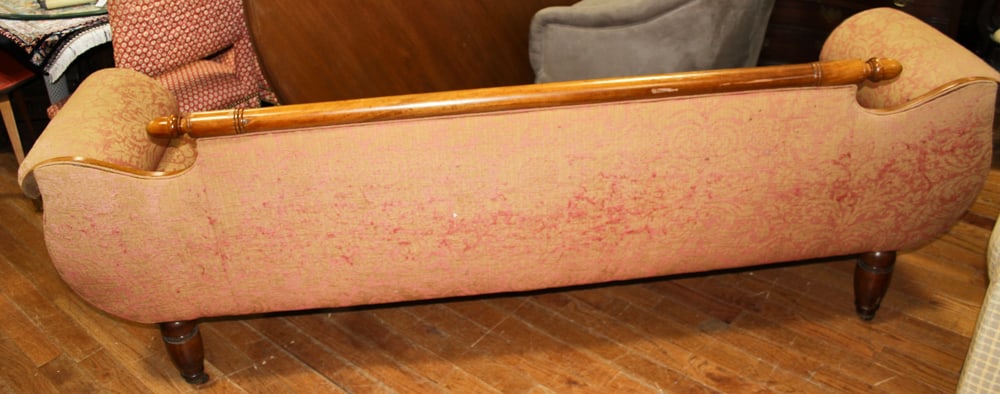 Late 19thC Walnut Empire Sofa - 7