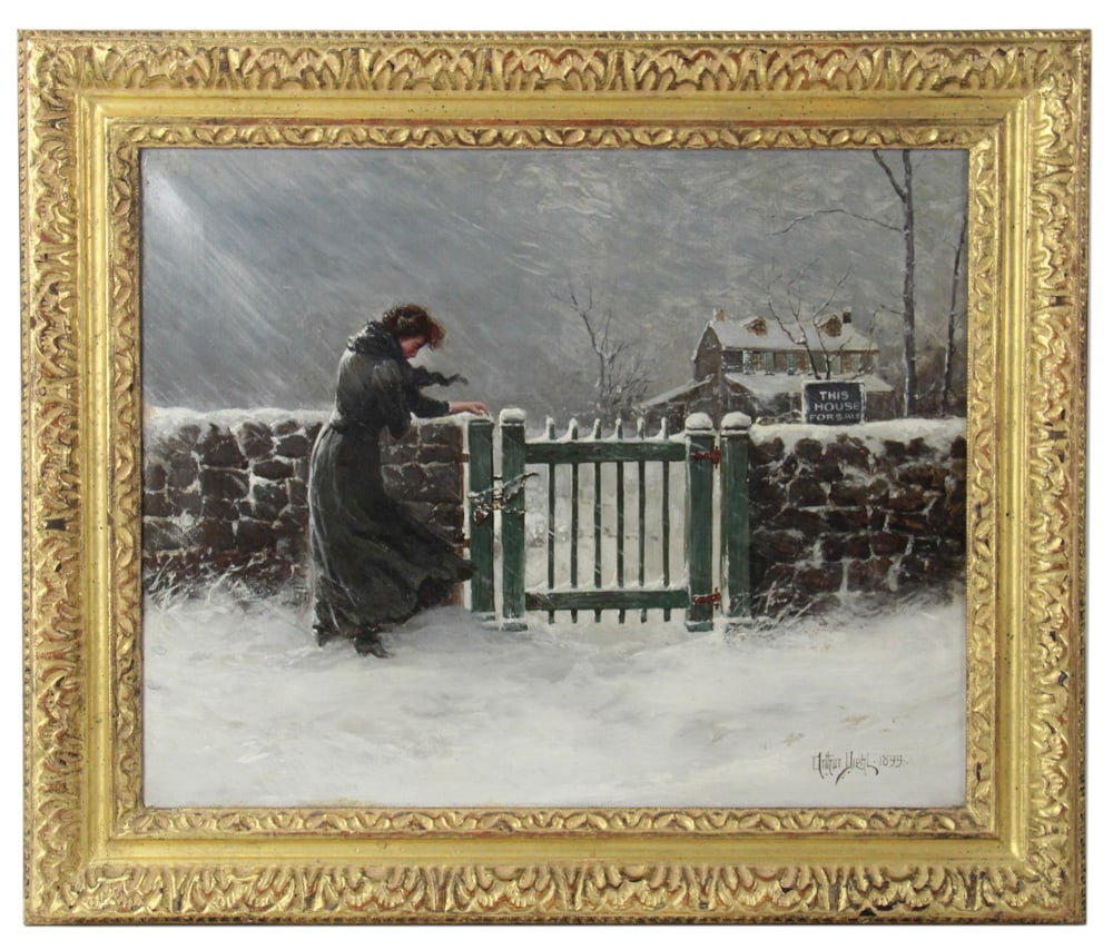 Arthur Diehl, Winter Scene, Oil on Canvas (1 of 7)