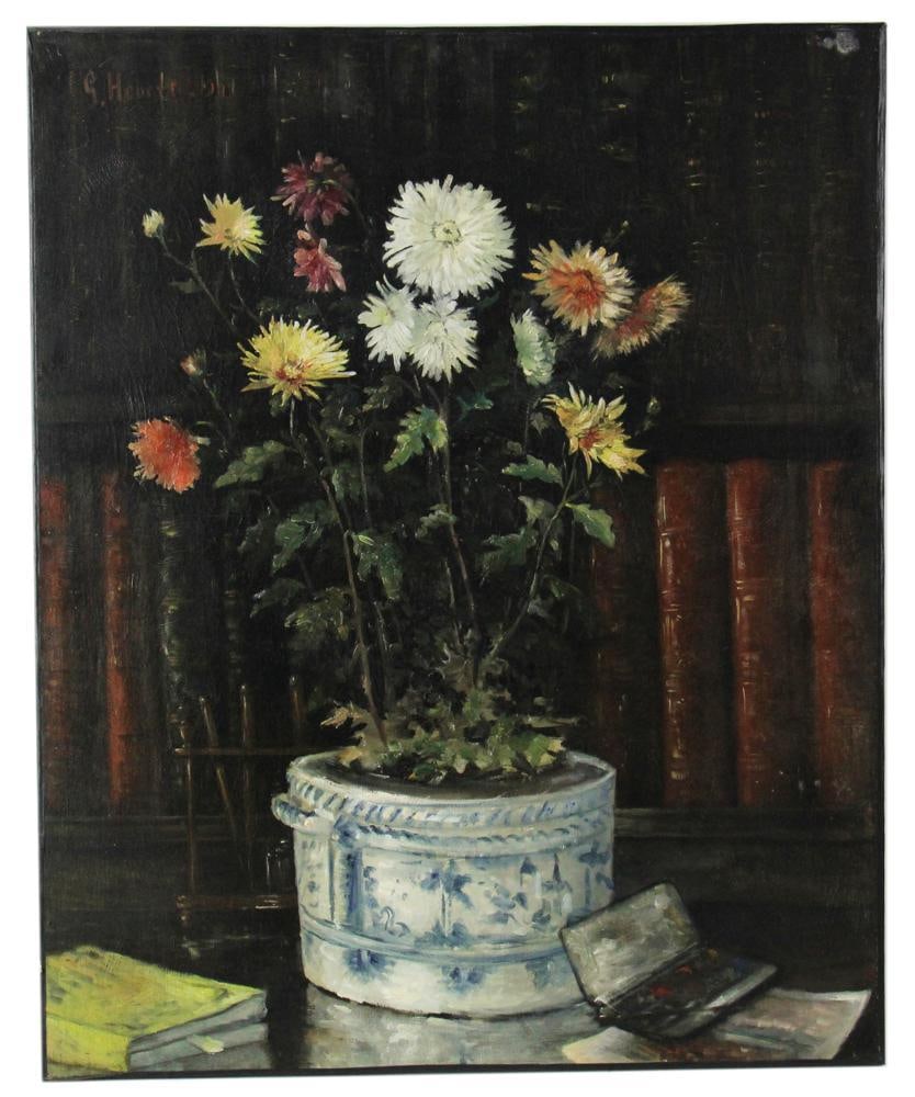 Georges Jean-Baptiste Hebert, Oil on Canvas: Georges Jean-Baptiste Hebert (French, 1837-1904), oil on canvas, Galerie Bernard Desroches label, 29" x 23 1/2". Provenance: Middleton, Massachusetts estate.