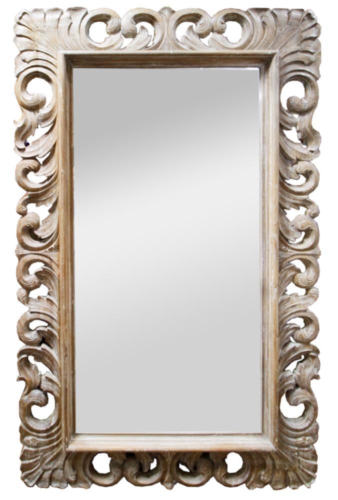 Large Rococo Carved Wood Mirror (1 of 5)