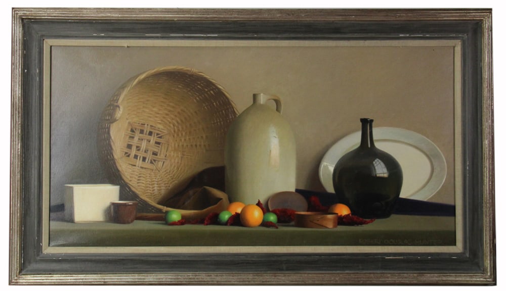 Robert Douglas Hunter, Oranges and Limes, Oil on Canvas: Robert Douglas Hunter (American, "Boston School" artist, 1928-2014), labeled verso on frame "Oranges and Limes", oil on canvas, label from Maryhill Museum of Art 1965. Provenance: David Laurence Roth 