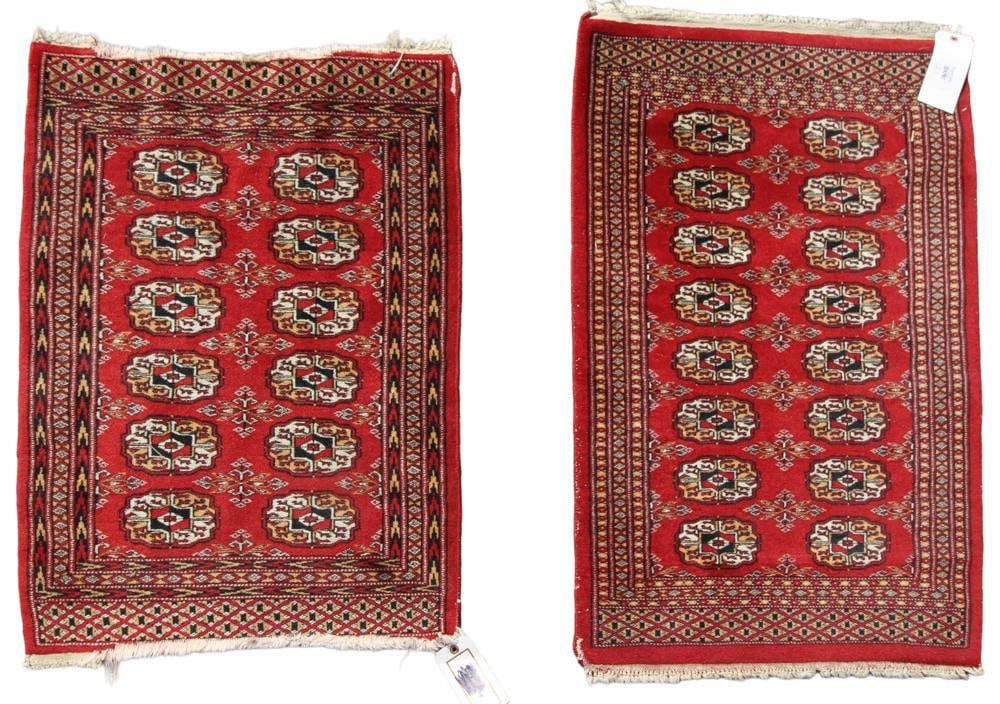 Pair of Antique Afghani, Bokhara Rugs (1 of 6)