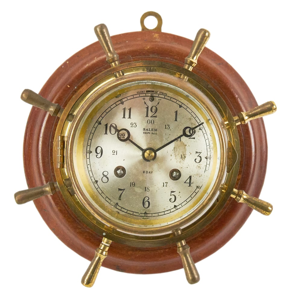 Salem Ship's Bell Nautical 8-Day Clock (1 of 9)