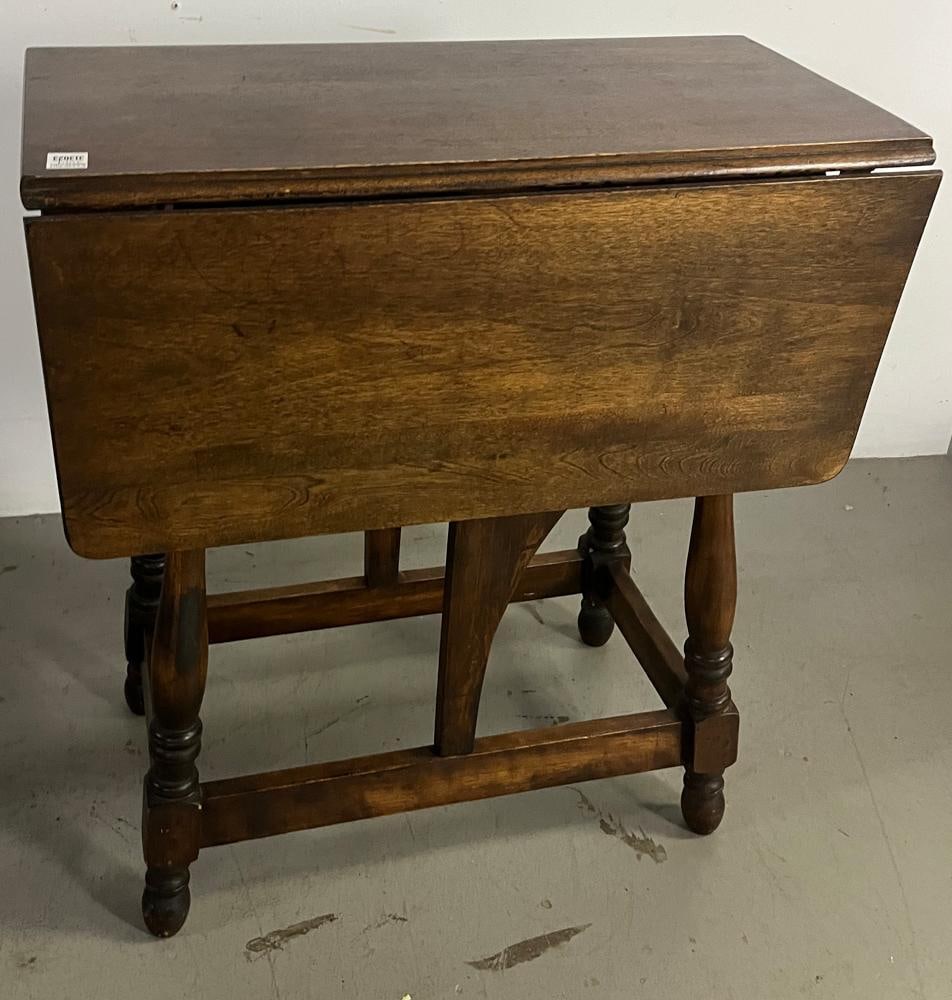 Antique Dark Mahogany Drop-side Work Table (1 of 1)