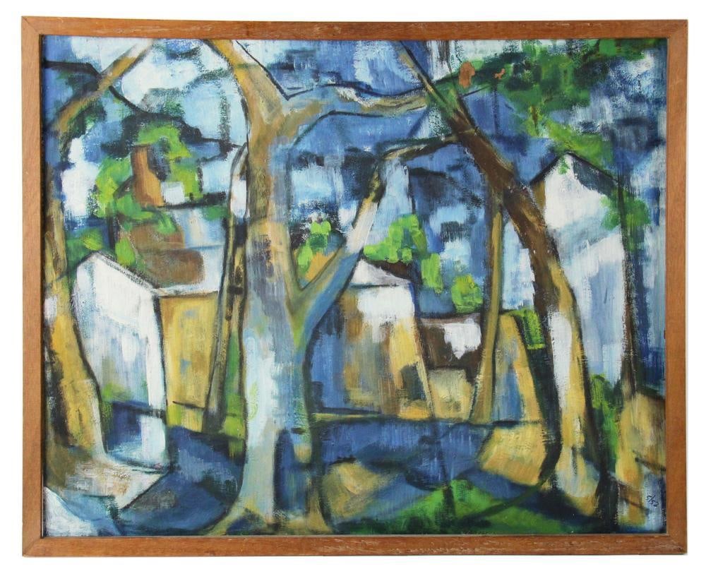 Cubist Landscape, Oil on Board (1 of 7)