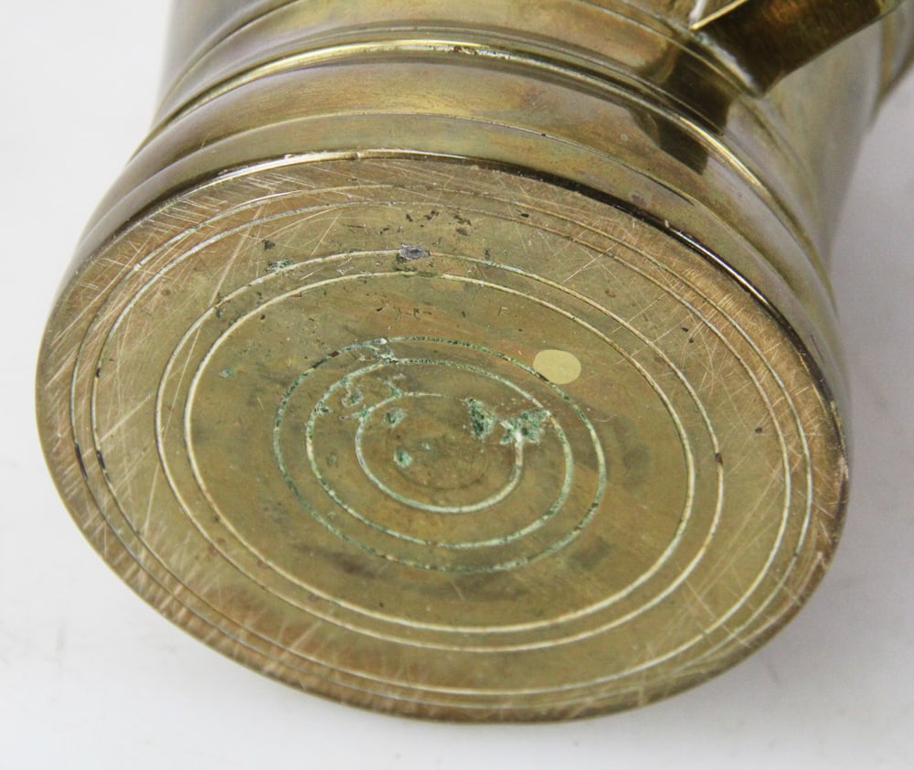 Late 19thC Solid Brass Mortar and Pestle - 11