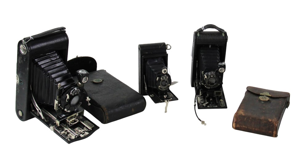 Three Vintage Kodak Cameras, Autographic, Hawkeye (1 of 15)
