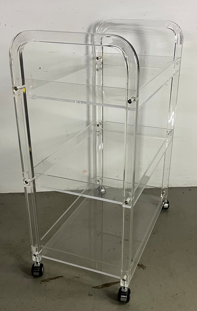 Lucite Rolling Tea Cart - 6