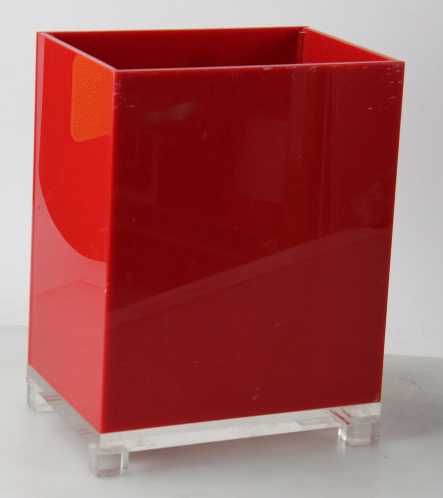 Two C1980s Lucite Wastebaskets - 2