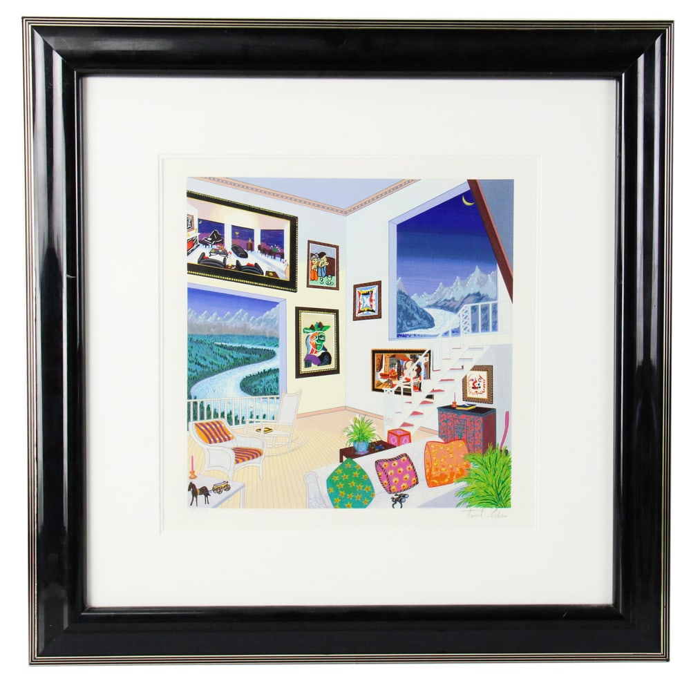 Francois "Fanch" Ledan, "Picasso in Aspen", Serigraph: Francois "Fanch" Ledan (French, b.1949), "Picasso in Aspen", color serigraph on wove paper, 1997, editioned 230/350, pencil signed L/R, 12" x 12" (image), framed 24" x 24". Includes Certificate of