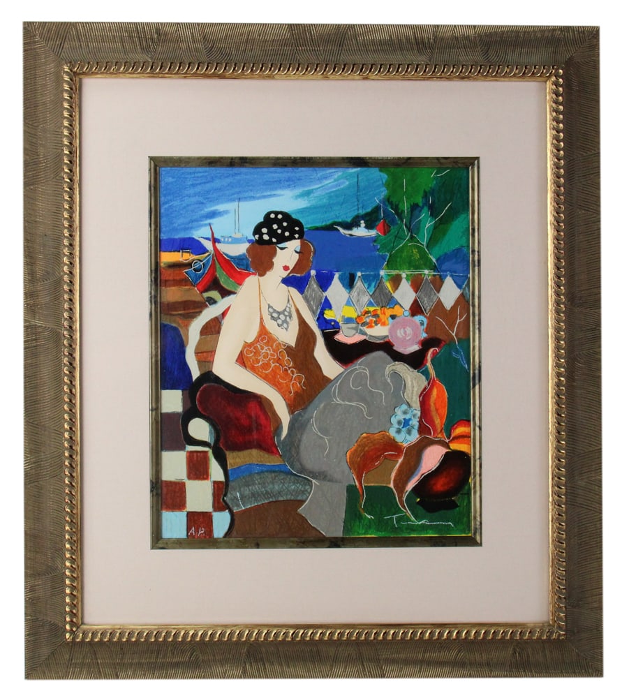 Itzchak Tarkay, "Normandy Cafe", Serigraph (1 of 9)