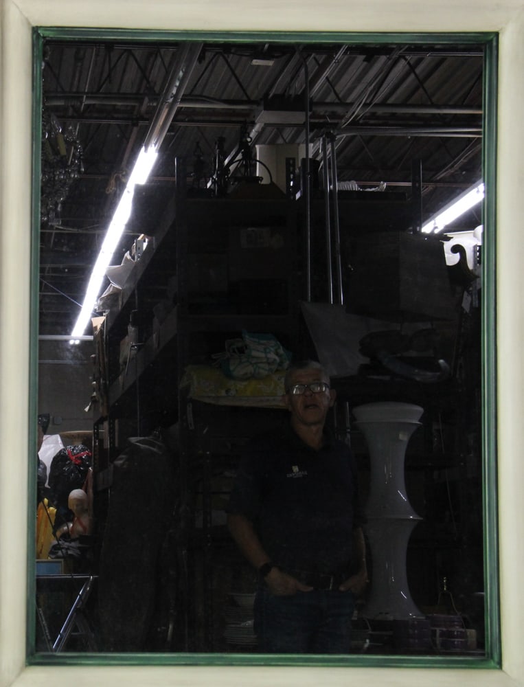 Green Painted Mirror - 2