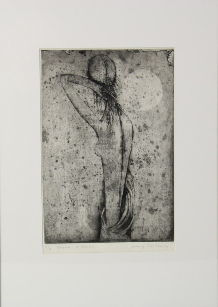 Nude, Etching, Framed - 2