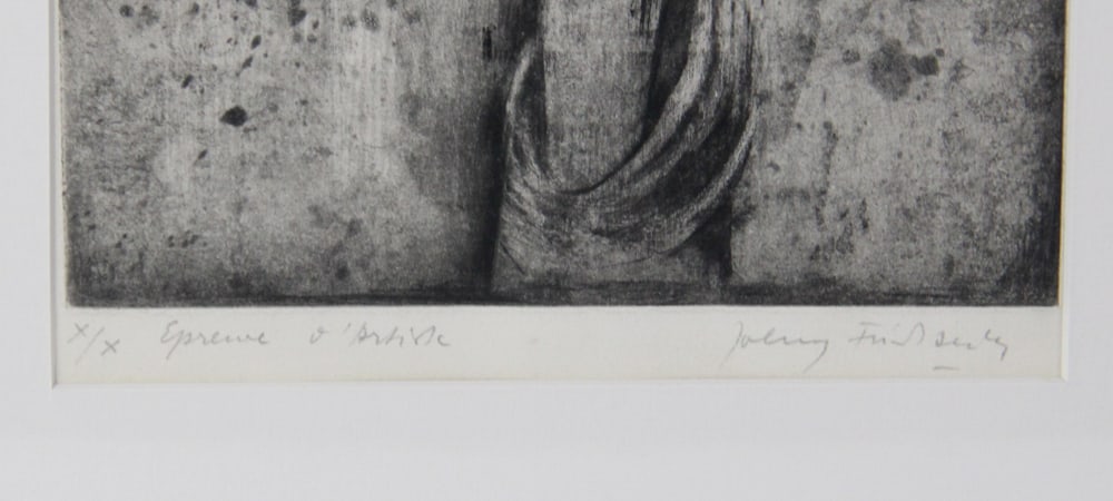 Nude, Etching, Framed - 5