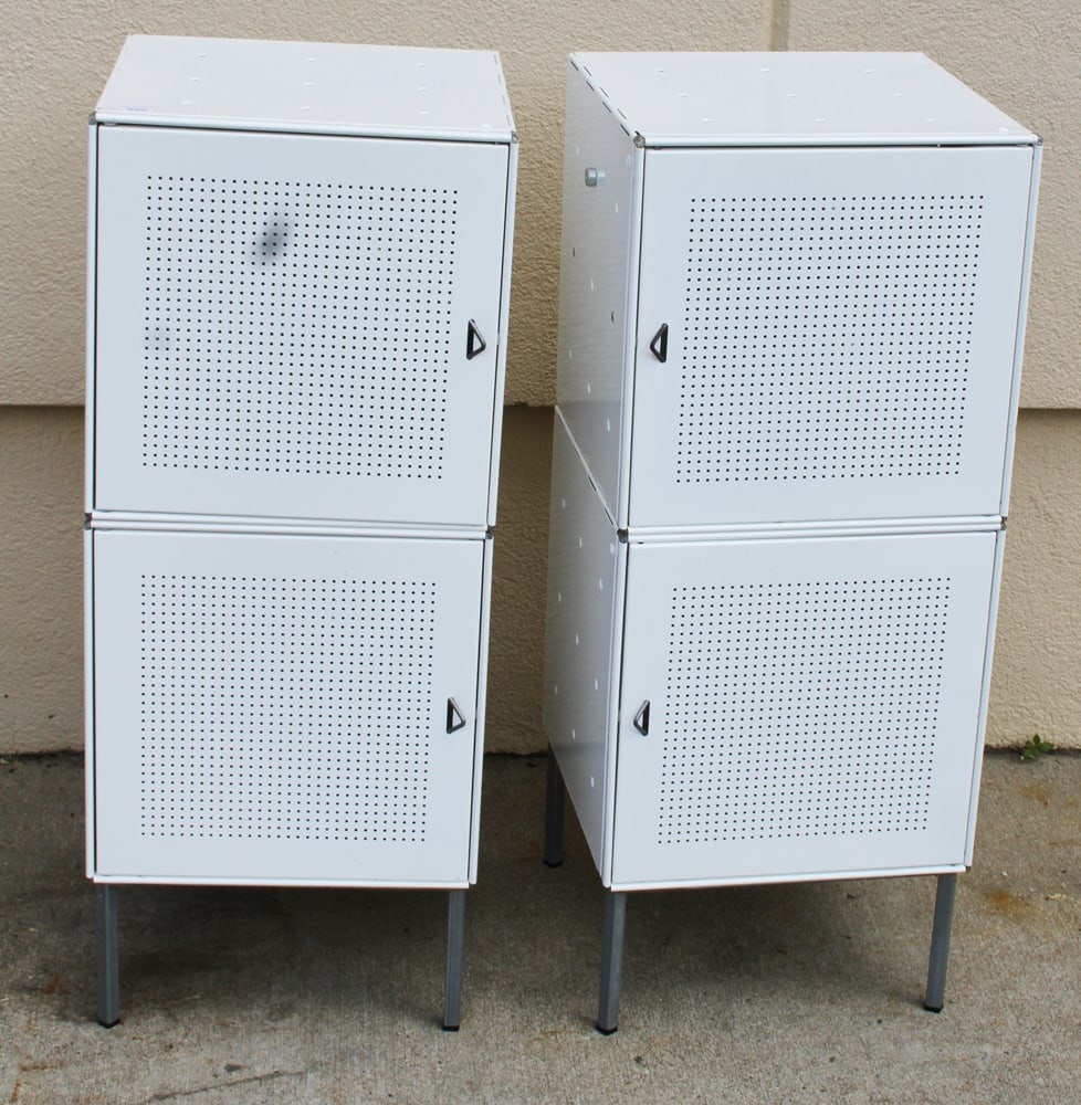 White Metal Cabinets - 2
