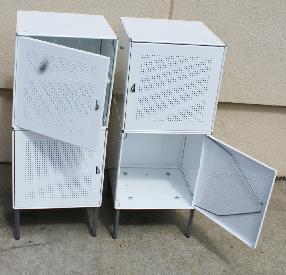 White Metal Cabinets - 7