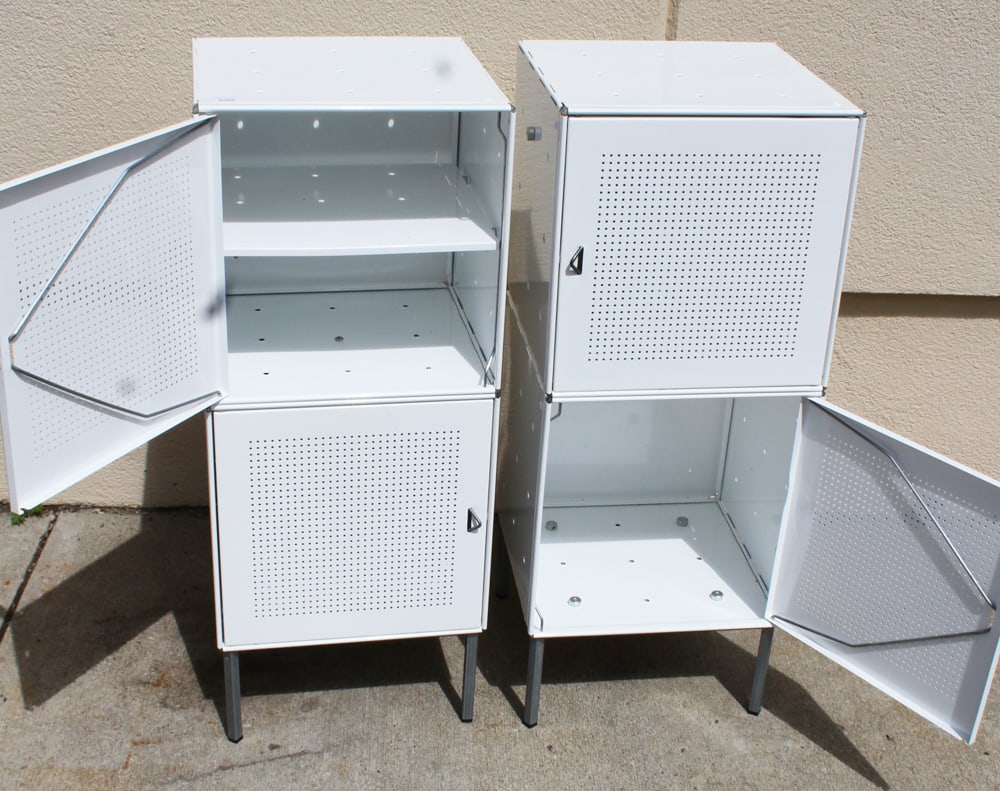 White Metal Cabinets - 8