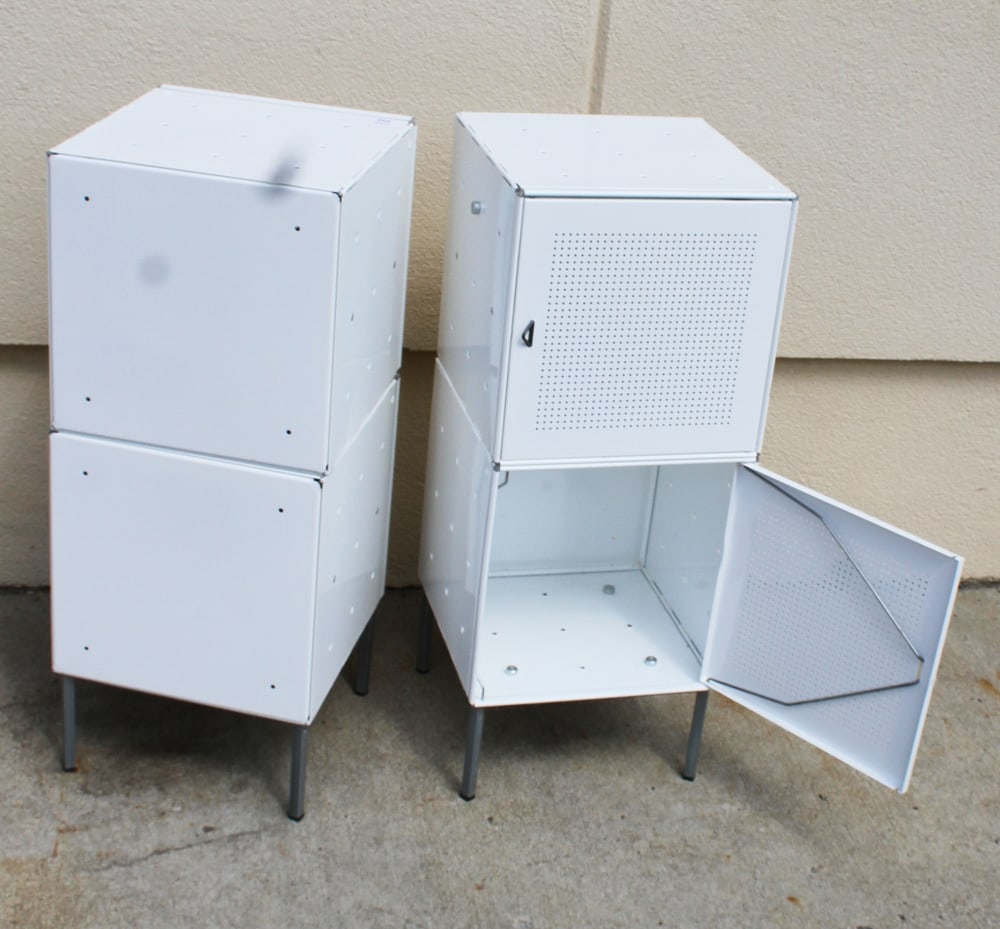 White Metal Cabinets - 9