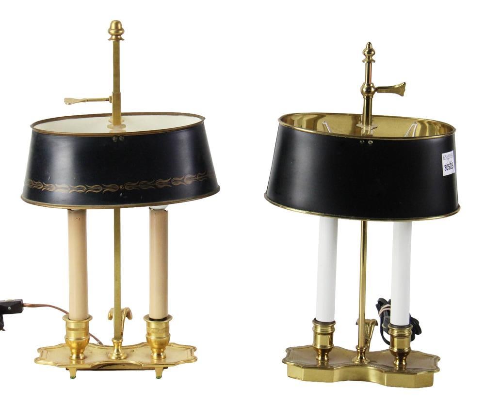 Two Tole and Brass Lamps (1 of 9)