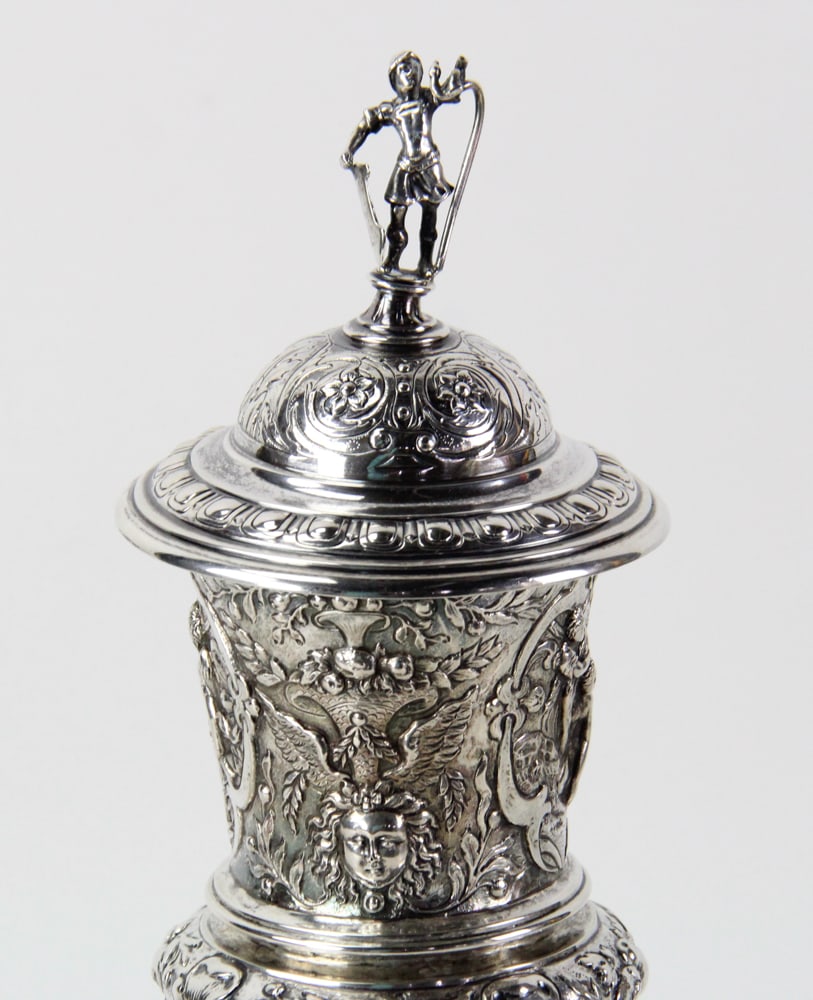 Repousse Silver Covered Chalice - 2