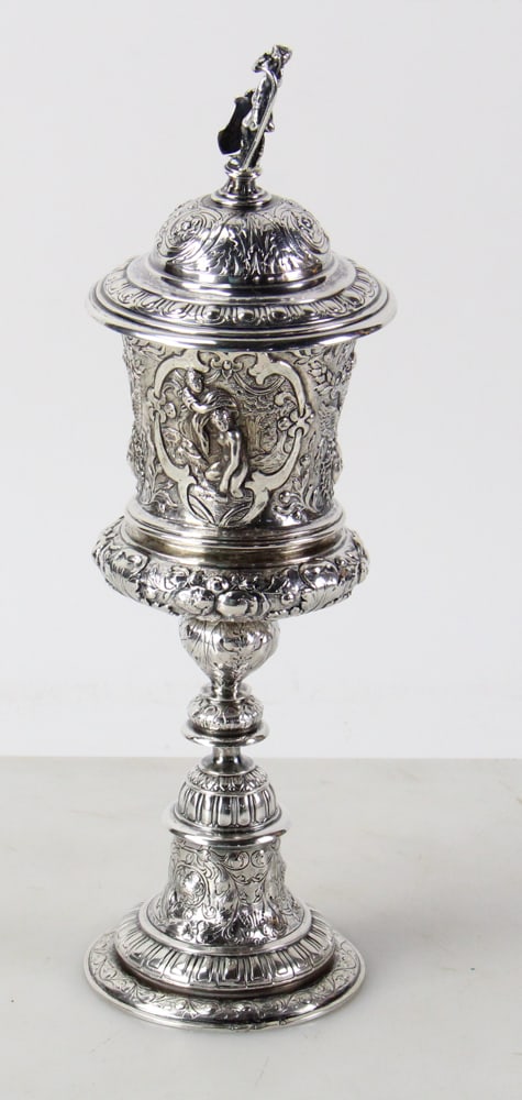 Repousse Silver Covered Chalice - 6