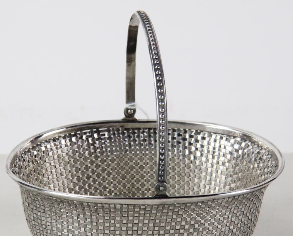 Woven Silver Handled Basket - 2