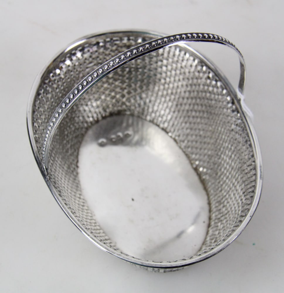 Woven Silver Handled Basket - 6