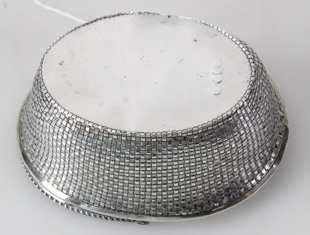 Woven Silver Handled Basket - 8