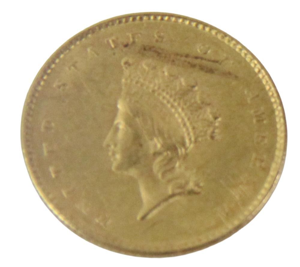 1855 US 1-Dollar Gold Coin (1 of 7)