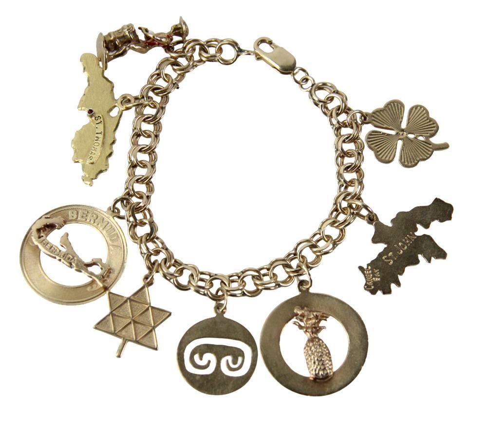 14k Yellow Gold Charm Bracelet with 14k Charms (1 of 11)