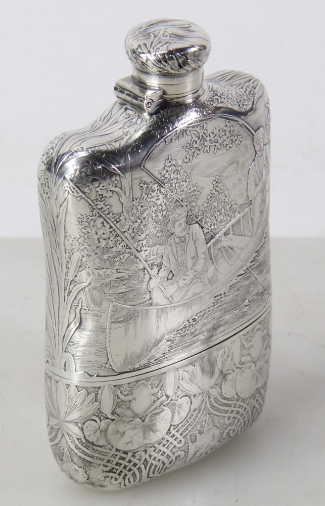 Tiffany and Co. Sterling Flask, Dated 1901 - 10