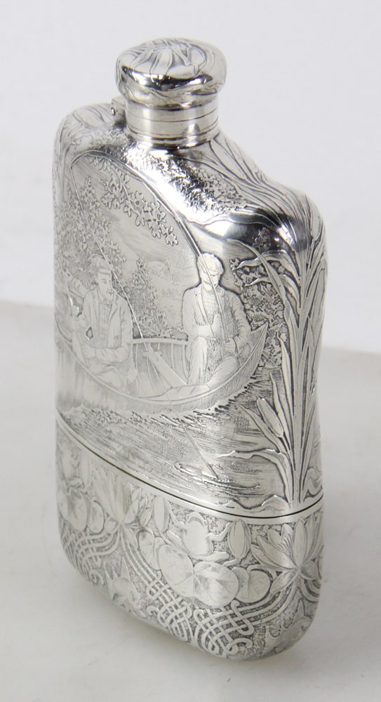 Tiffany and Co. Sterling Flask, Dated 1901 - 11