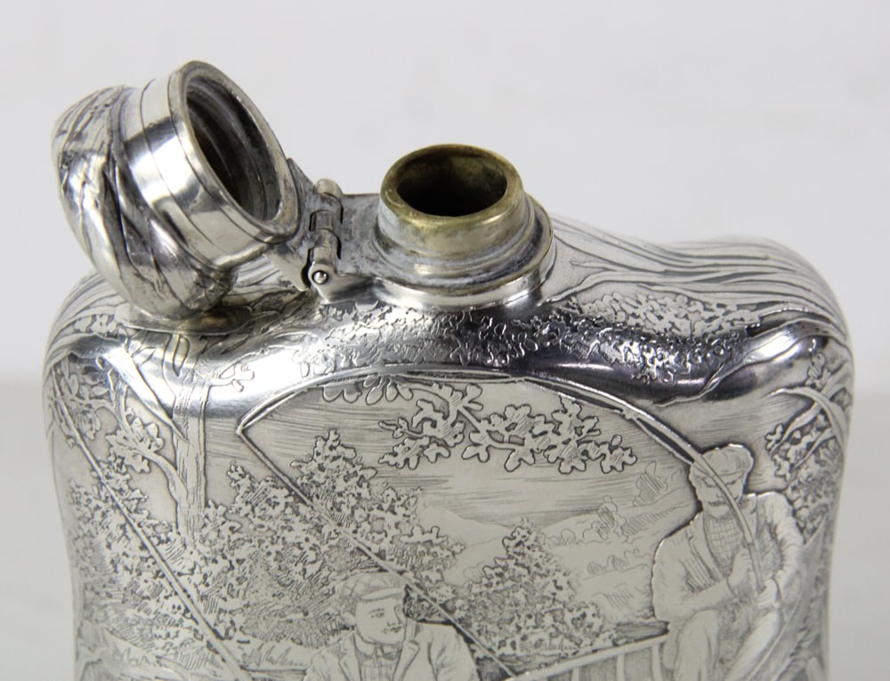 Tiffany and Co. Sterling Flask, Dated 1901 - 13