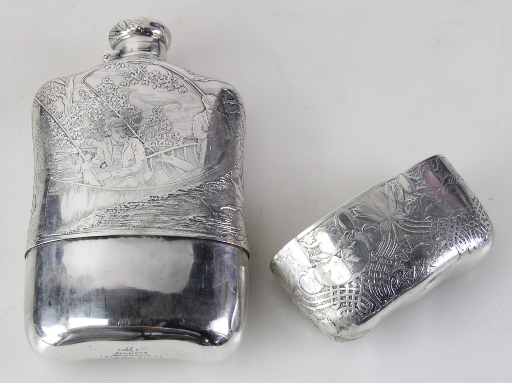 Tiffany and Co. Sterling Flask, Dated 1901 - 15