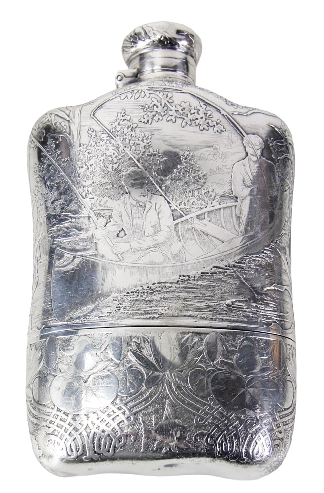Tiffany and Co. Sterling Flask, Dated 1901 (1 of 19)